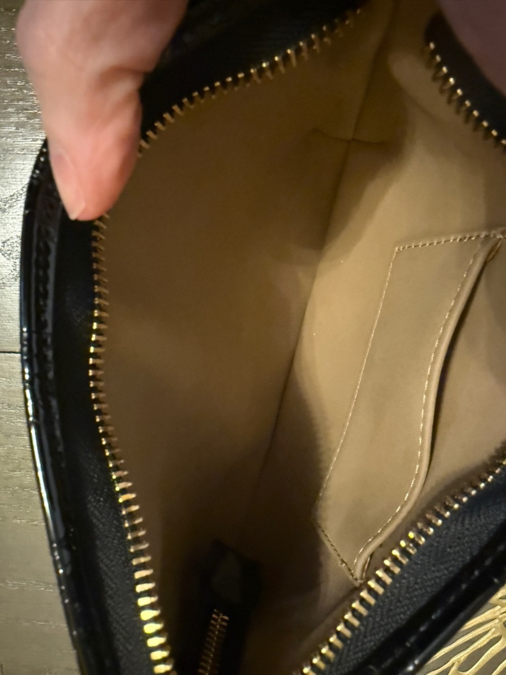 Michael Kors Bundle Black Patent Leather Belt Bag and Brown Logo Crossbody - Picture 15 of 15